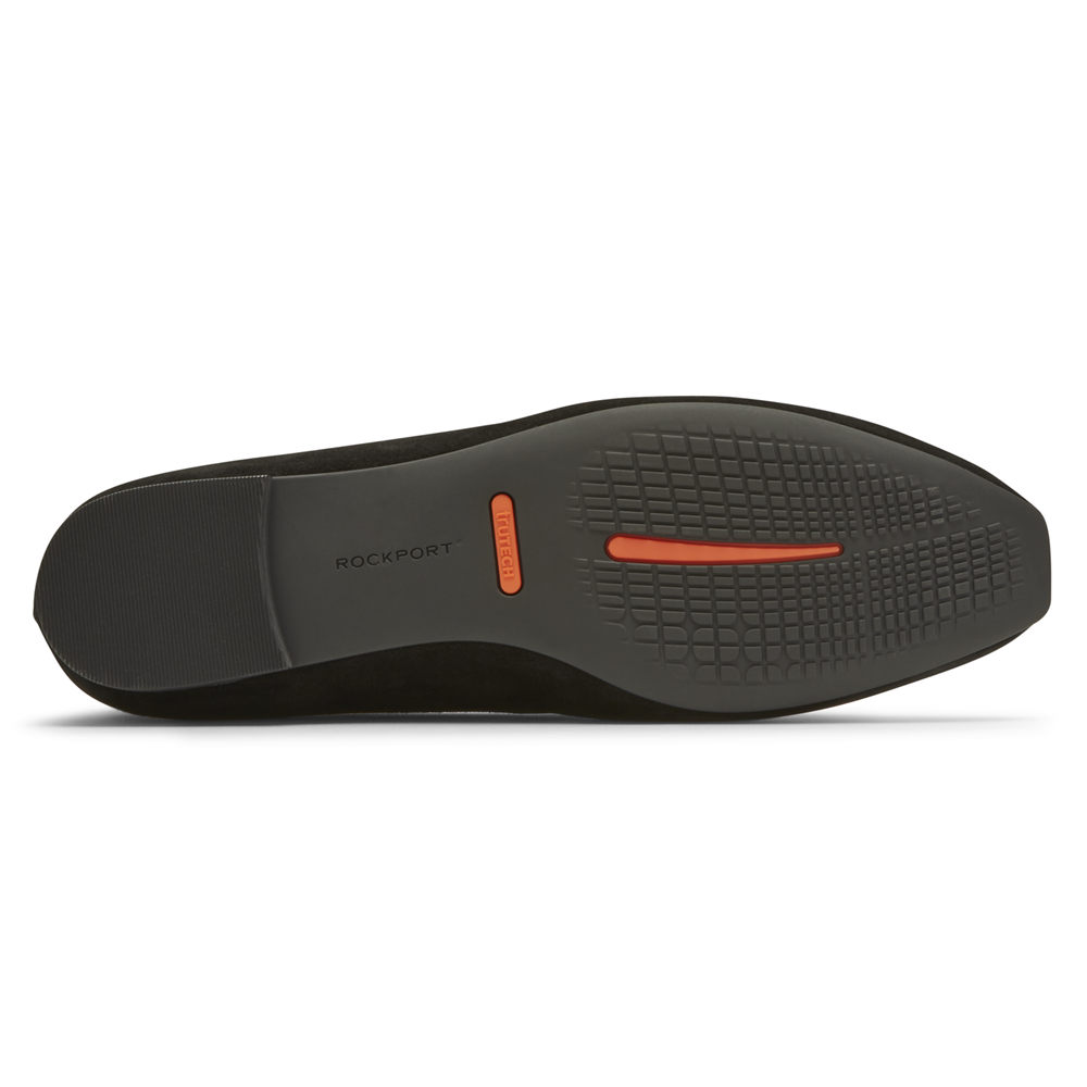 Loafers Rockport Damskie Czarne - Total Motion Laylani Studded - HU2354701